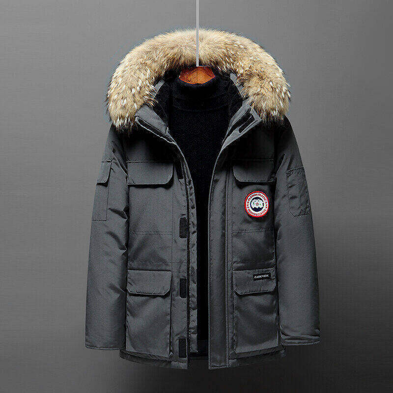 Trendy Winter Canada Goose Men's Warm, Windproof, Fashionable White Duck down Casual down Jacket Clearance Sale