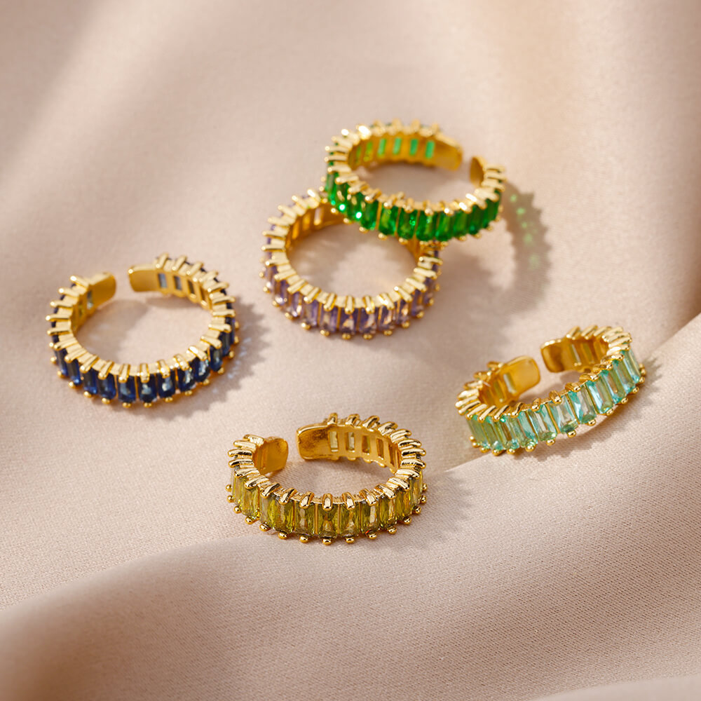 6g Weight Rhinestones Inlay Material Rings Classification One Size Ring Size 1 Piece Quantity Holiday, Daily Occasion Copper Material Solid Color Pattern All Seasons Season Women's Gender Inlay Design Simple Style Style Copper Inlay Solid Color Rhinestones Rings 1
