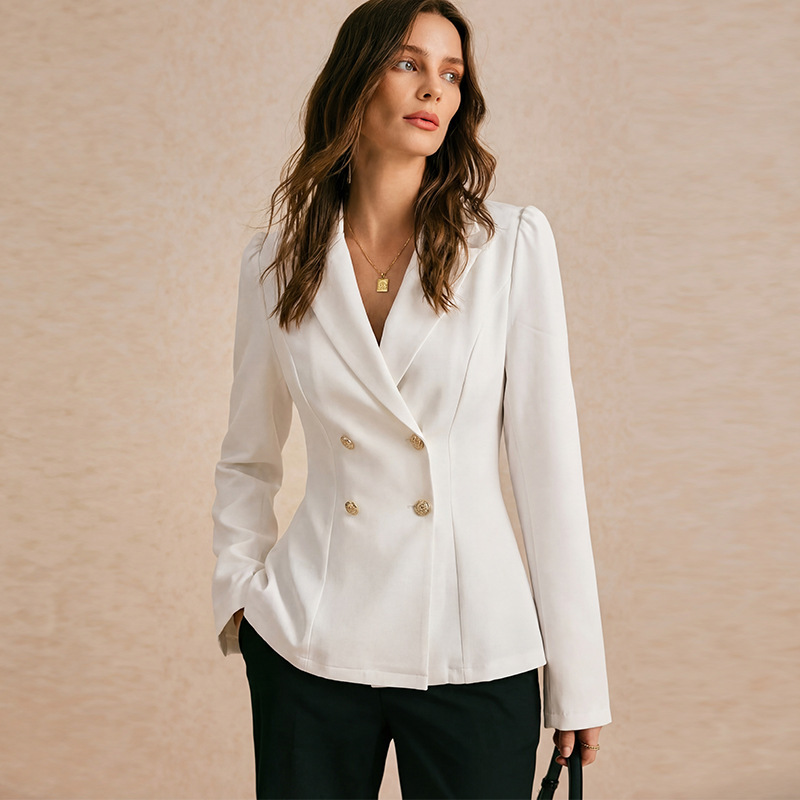 Ruihu Cross-Border Aliexpress Independent Station Export European and American Style Small Suit Jacket Long-Sleeved 2025 Autum New Style for Women