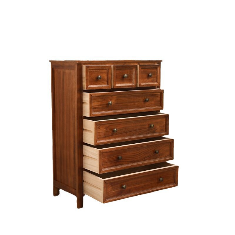 armario de madera maciza armario de almacenamiento dormitorio casero armario de almacenamiento multicapa sala de estar contra la pared armario de cinco armarios modernos simple cajón