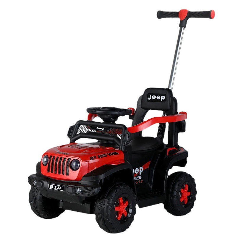 Internet celebridad coche de juguete para niños carro eléctrico ligero control remoto vehículo todoterreno columpio coche de juguete de carga puede sentarse personas