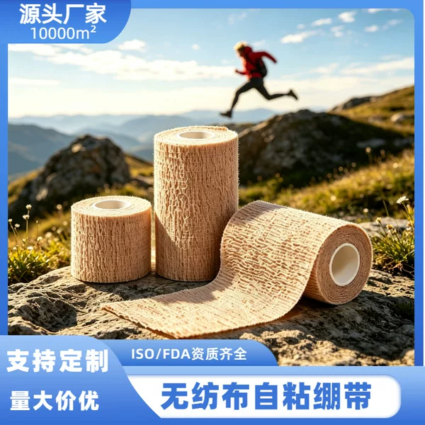 Non-woven self-adhesive elastic bandage sports protective gear for outdoor sports, factory wholesale customization for joint protection