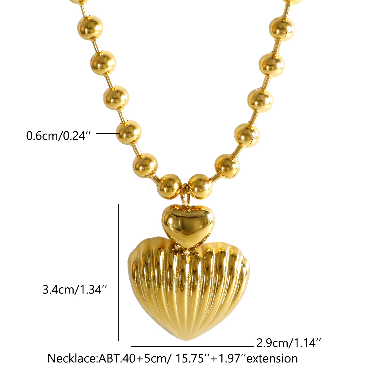 Earrings + Necklace Quantity Wholesale Jewelry Elegant Heart Shape Titanium Steel Jewelry Set
