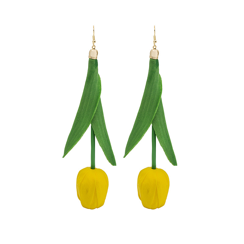 1 Pair Sweet Flower Plastic Drop Earrings display picture 5