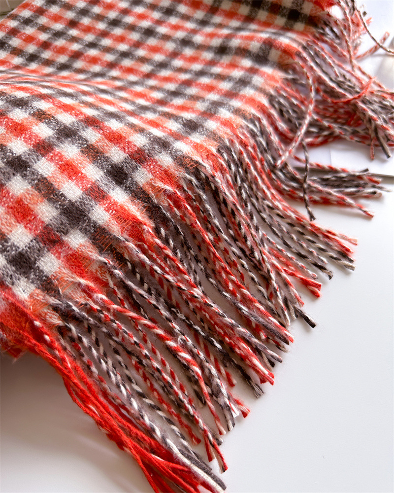 ¡Novedades De Estilo Británico! Pañuelo De Cachemira, Bufanda De Estilo Cálido A Cuadros Unisex, Bufanda De Borla A Juego Para Otoño E Invierno display picture 7
