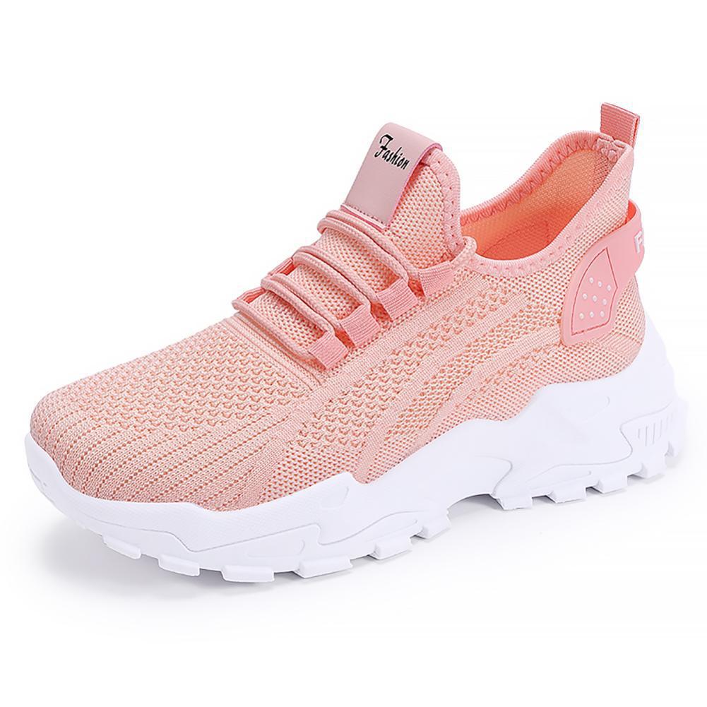 Zapatos, zapatos de mujer, zapatos deportivos de todo fósforo, zapatos de red de gran tamaño transfronterizos, zapatos individuales voladores, zapatos transpirables, cómodos y poco profundos con cordones