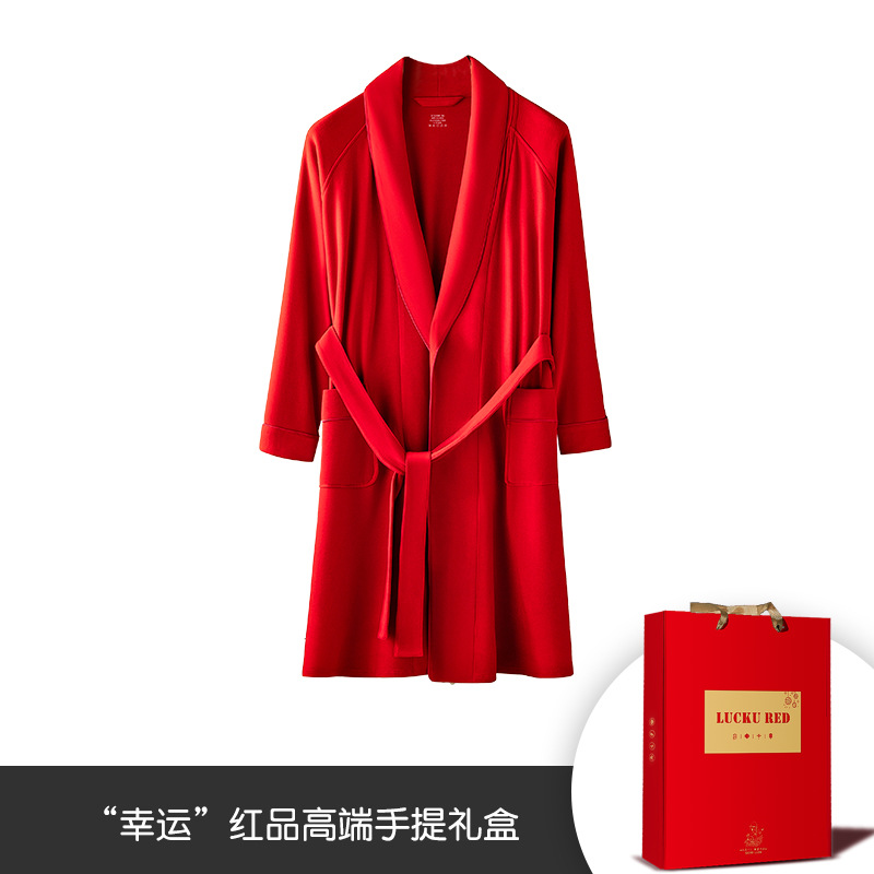 Pijamas largos de terciopelo de doble cara de lujo para hombres de otoño e invierno