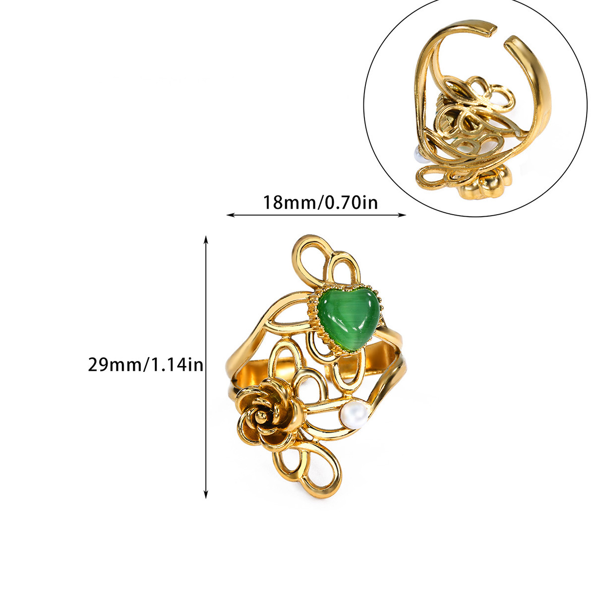 Anello di design scintillante da donna elegante e confortevole_voghion.com