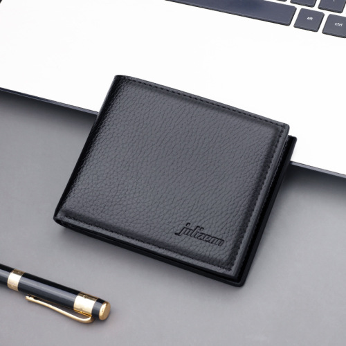Men's short wallet with zipper horizontal wallet can hold driver's license men's wallet cross-border leisure manufacturer wholesale