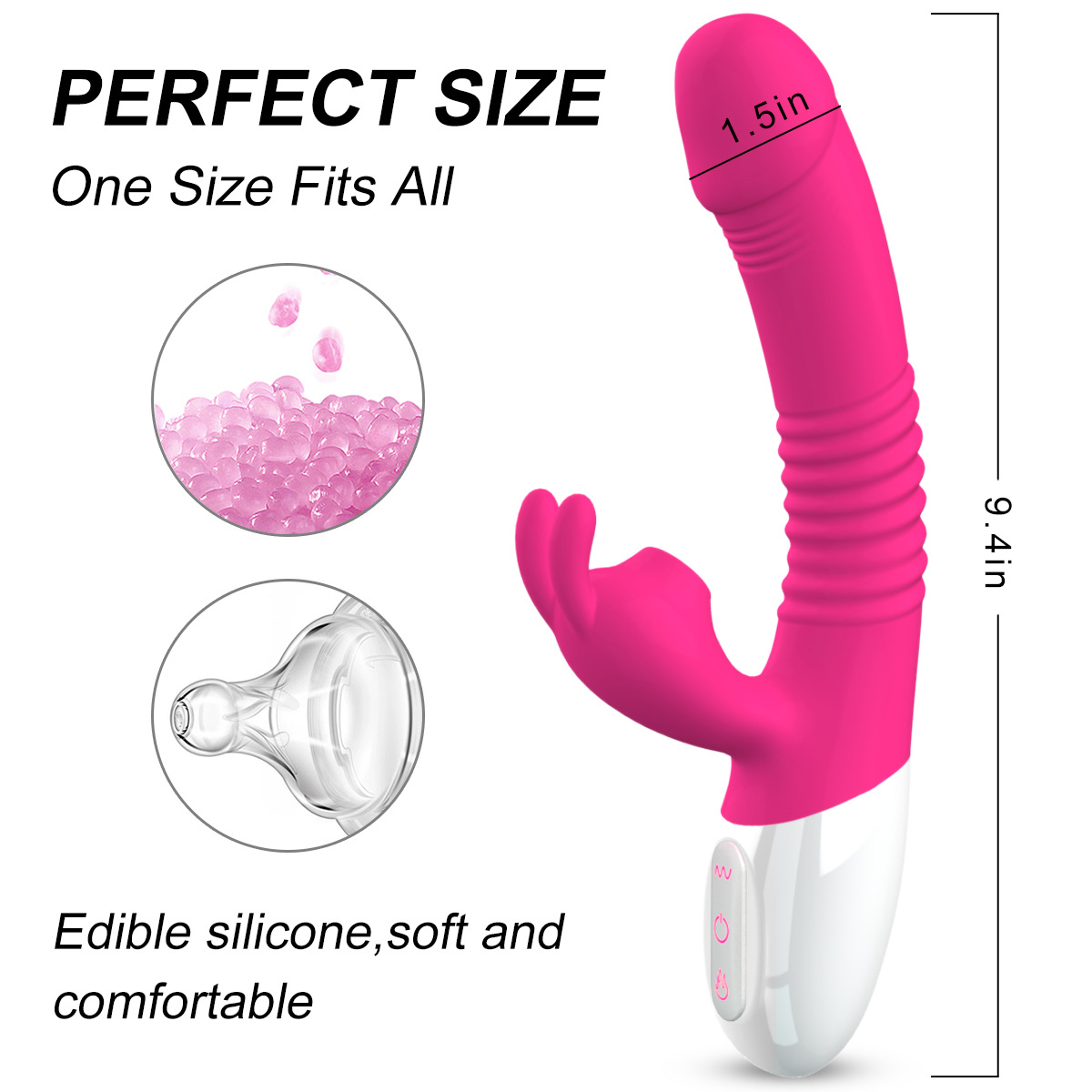 Vibrador de Conejo FOX Xuanai A2 para Mujeres, Dispositivo de Masturbación Telescópico con Succión, Juguete Sexual, Cabeza Realista de Amazon