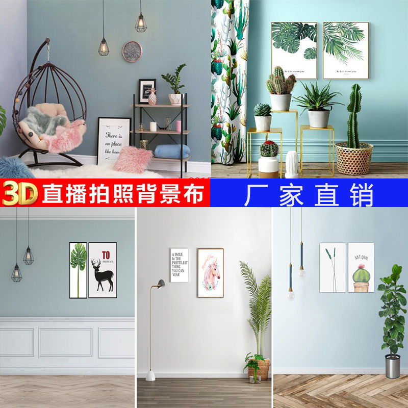 Online Live Streaming Background, Influencer Photo Backdrop, Minimalist Style Live Broadcast Room Photography Shooting Background, Yi Heng