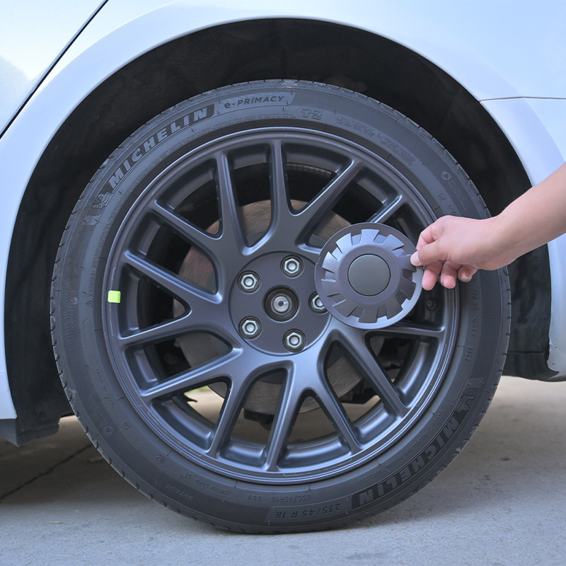 熙新版model 3テスラハブカバー保護カバーセンターカバー18インチスクリューキャップ保護改造に適しています。|undefined