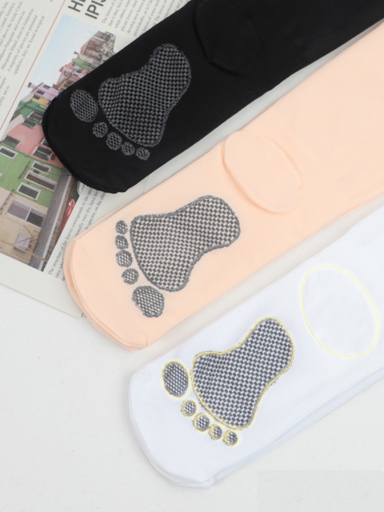 Calcetines de baile para niños Calcetines finos de ballet de verano, pies pequeños, pantimedias antideslizantes para niños, calcetines blancos de baile