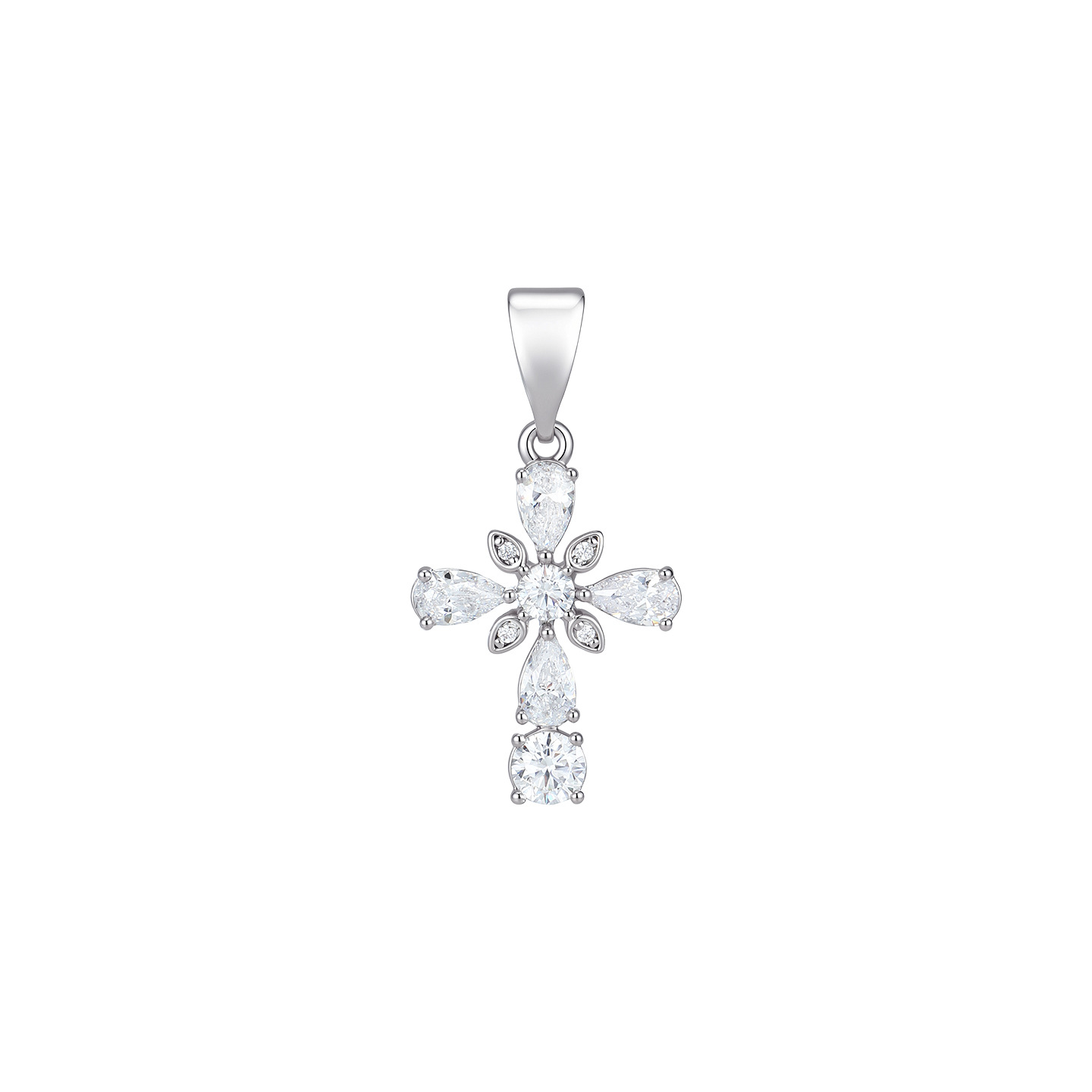 Colgante de Cruz con Microengaste de Aleación de Cobre Galvanizado image 6