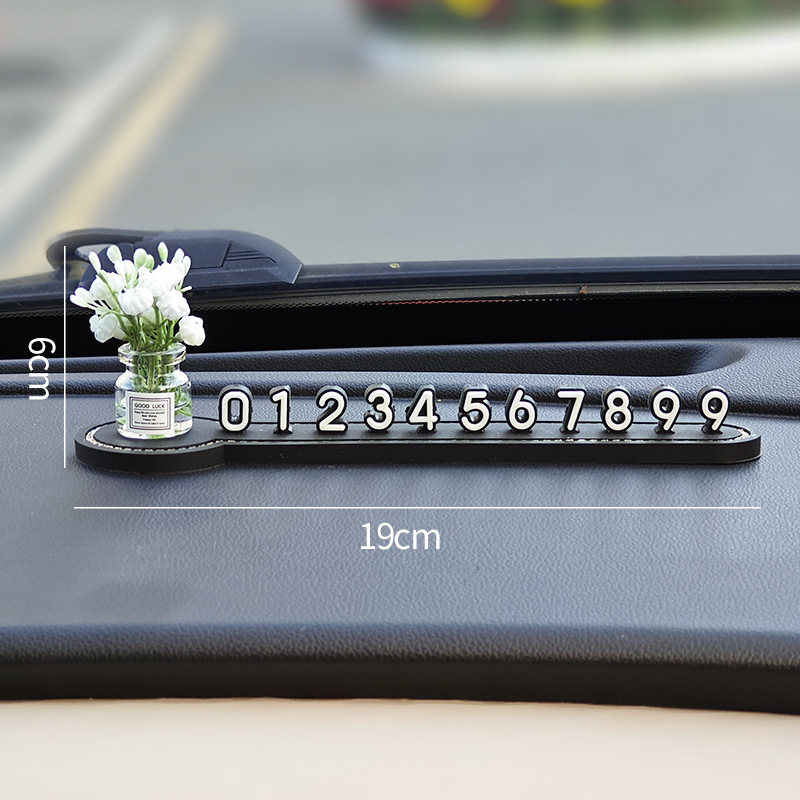 화이트 자스민 다이아몬드 주차 표지판 [무료 숫자 4세트]