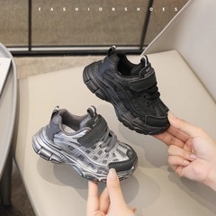 儿童运动鞋女时尚春秋新款女童鞋子老爹鞋网面透气男童跑步鞋软底
