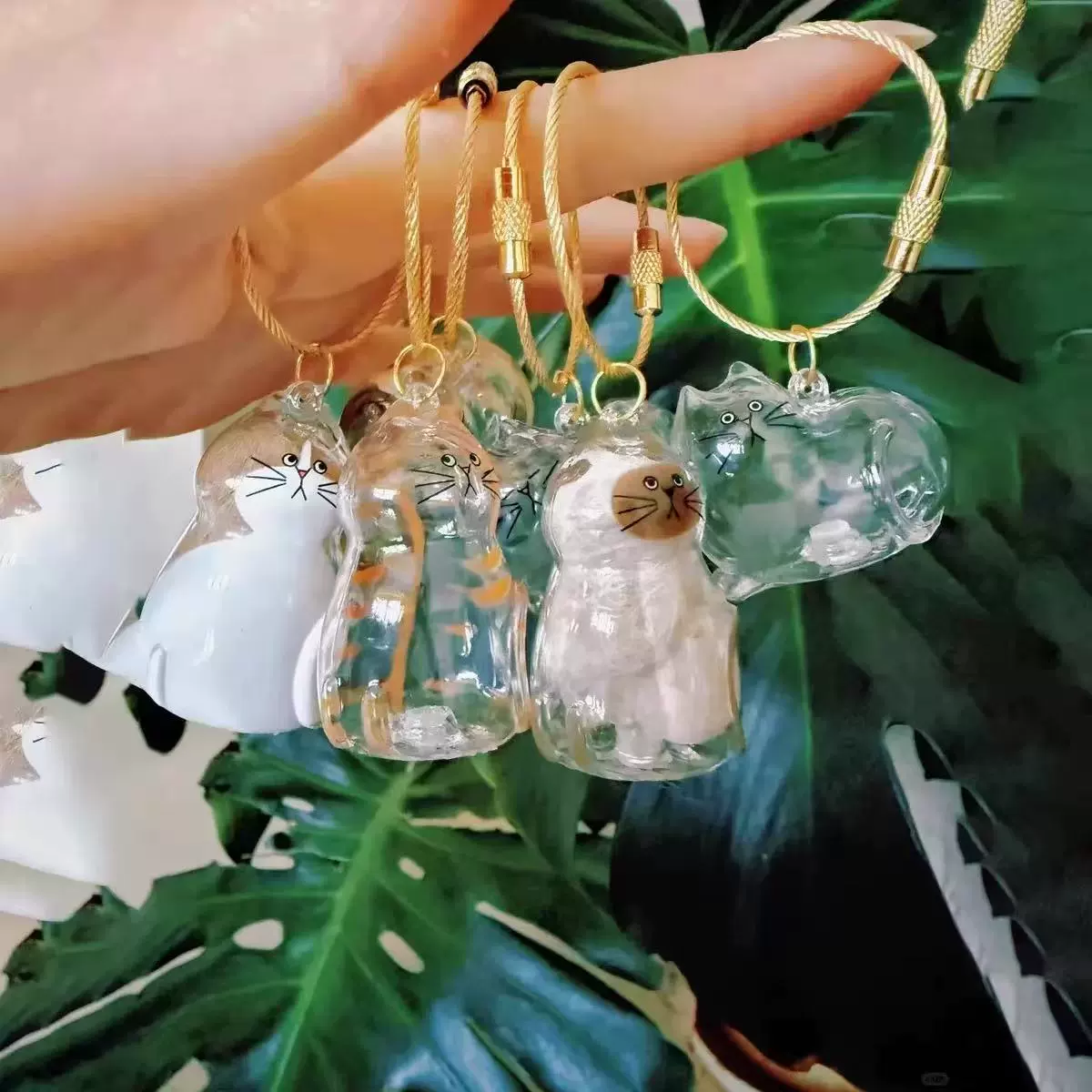 Прозрачная подвесная капсула для хранения кошачьей шерсти для хранения кошачьей шерсти, памятная коллекционная сумка, брелок для ключей, подвеска.