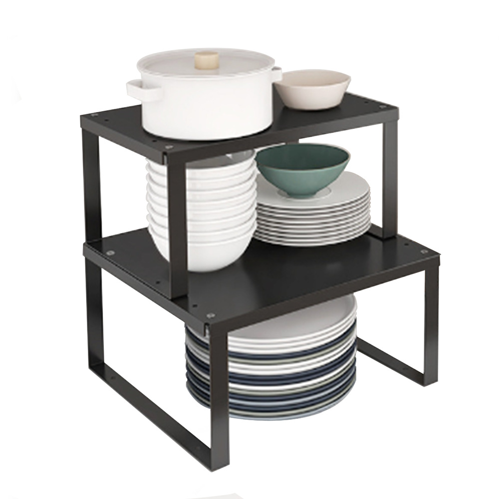 Simple mesa de cocina estante de almacenamiento en capas estante de almacenamiento de escritorio gabinete de almacenamiento compartimiento interior de una sola capa estante de la olla