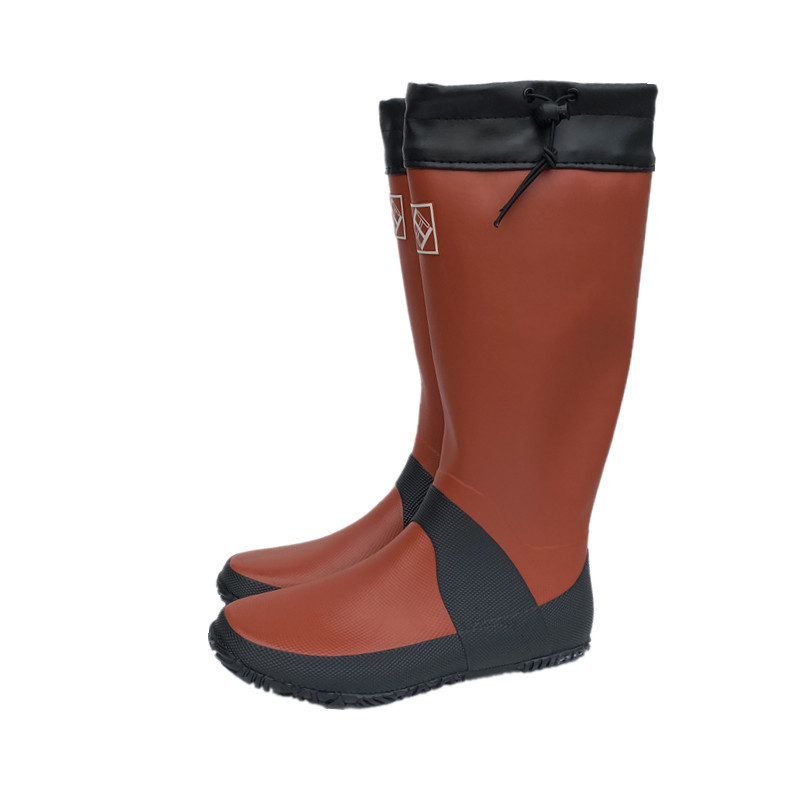 超軟男雨鞋摺疊靴戶外郊遊水鞋日貨出口流行釣魚觀鳥洗車平底春夏