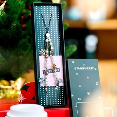 スターバックス2023クリスマス限定連名モデルc家カラフルカラー女神モデル携帯電話チェーン手紐