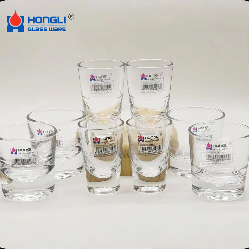 泓丽厚底玻璃小酒杯酒具云吞杯白酒洋酒杯子弹杯烈酒杯一口杯批发