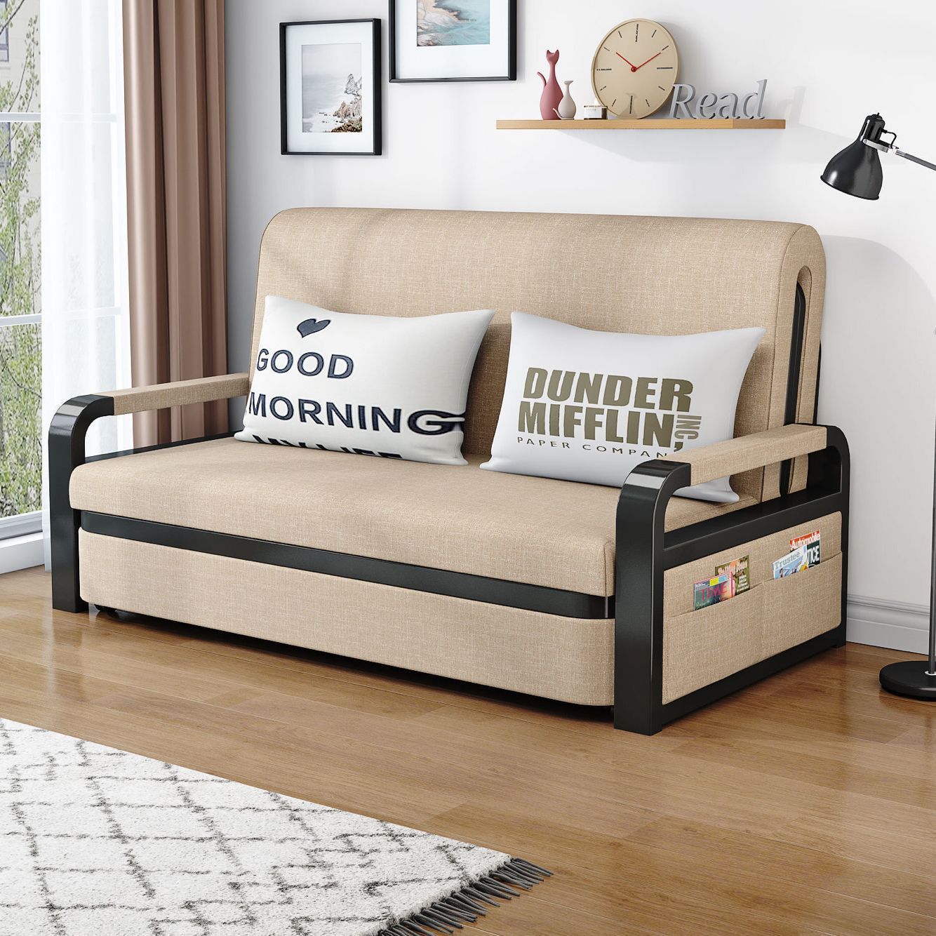 Sofa Bed Foldable Dual-Purpose Sofa Living Room Multi-Functional Storage Sofa Bed Latex Sofa Modern Double Sofa