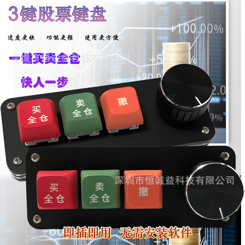 Stock Trading Tool, Professional Dedicated Keyboard for Short-Term Trading, Convertible Bond Trading, One-Touch Quick Mechanical Rgb USB