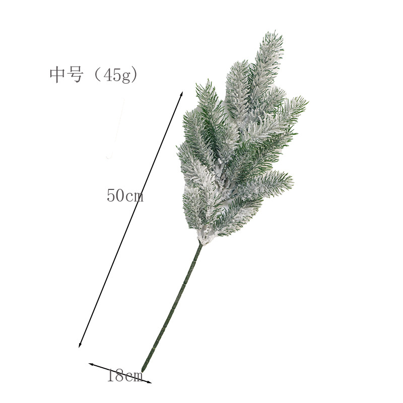 Navidad remojo de floquete de nieve simulación de hojas de PE decoración de Navidad falsa plantación verde de vinas escenario de diseño props