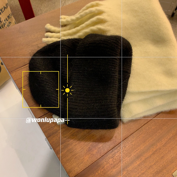 Õrn piim Fufu~Küüliku villavillane naiste kootud terava otsaga talvemüts_voghion.com