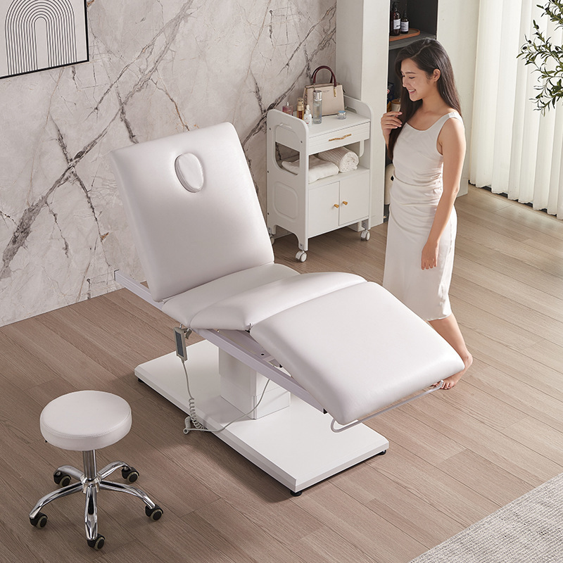 Cama de belleza elevadora totalmente eléctrica suministrada directamente por fábrica, cama multifuncional de masaje especial para sala de belleza