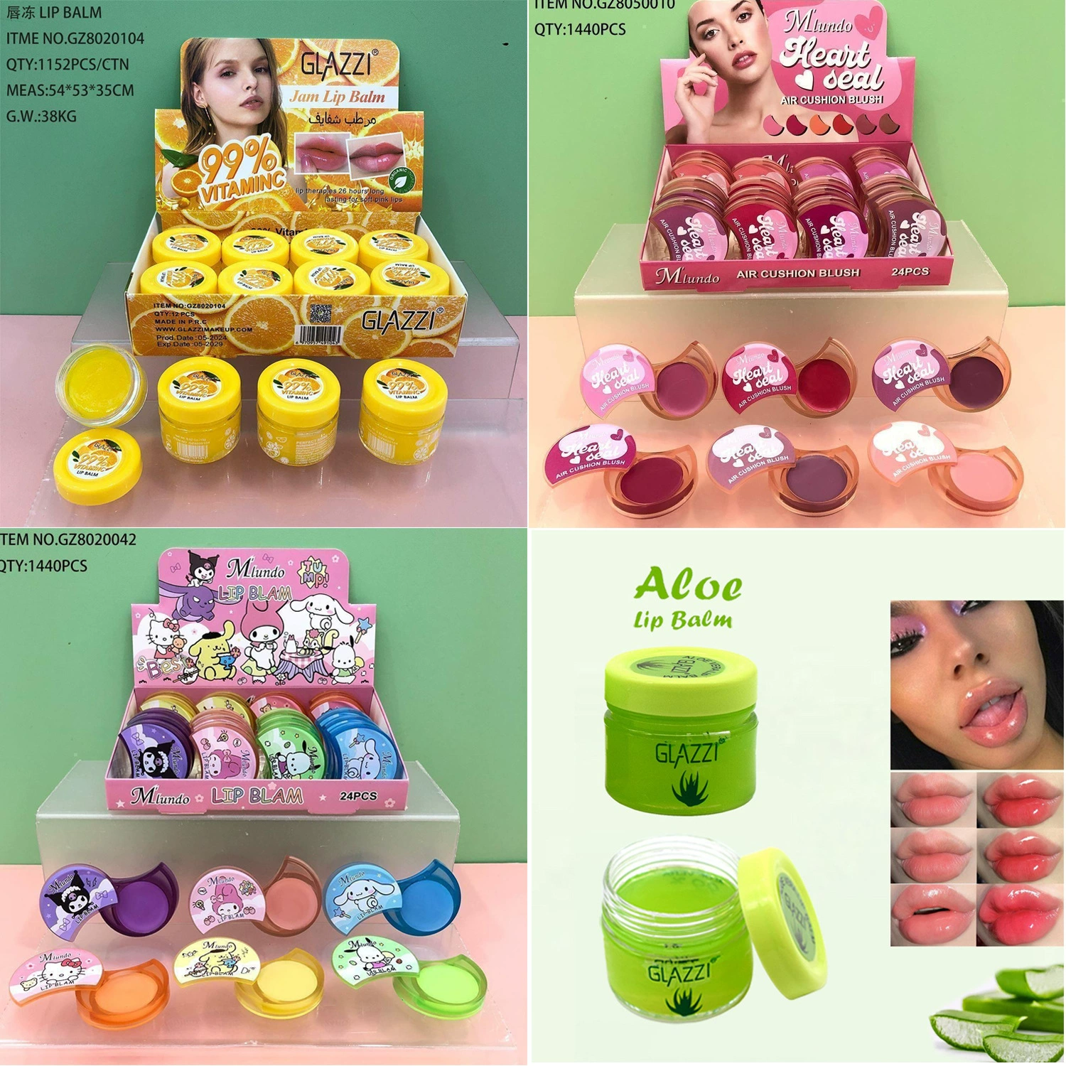 Бальзам для губ MLUNDO, увлажняющий и питательный, бесцветный, против сухости и трещин, оптом.