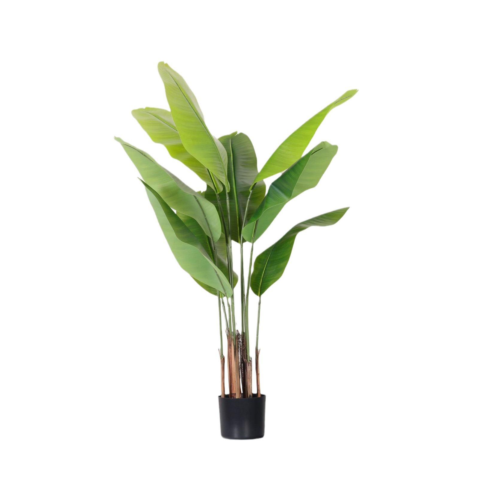 Simulación planta viajero plátano falsa planta verde en maceta hogar grande sala de estar interior decoración de piso adorno paisaje de ventana
