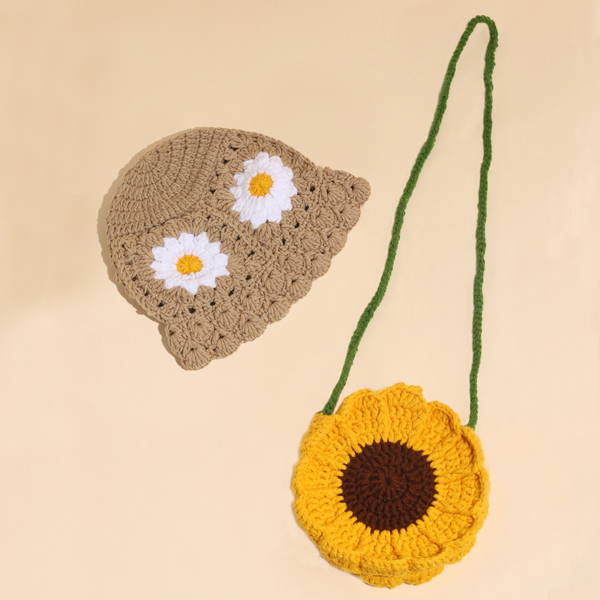 Chapeau de pêcheur en laine tissé à la main pour homme gros, mignon, automne et hiver, doux et enfantin, à bord court_voghion.com