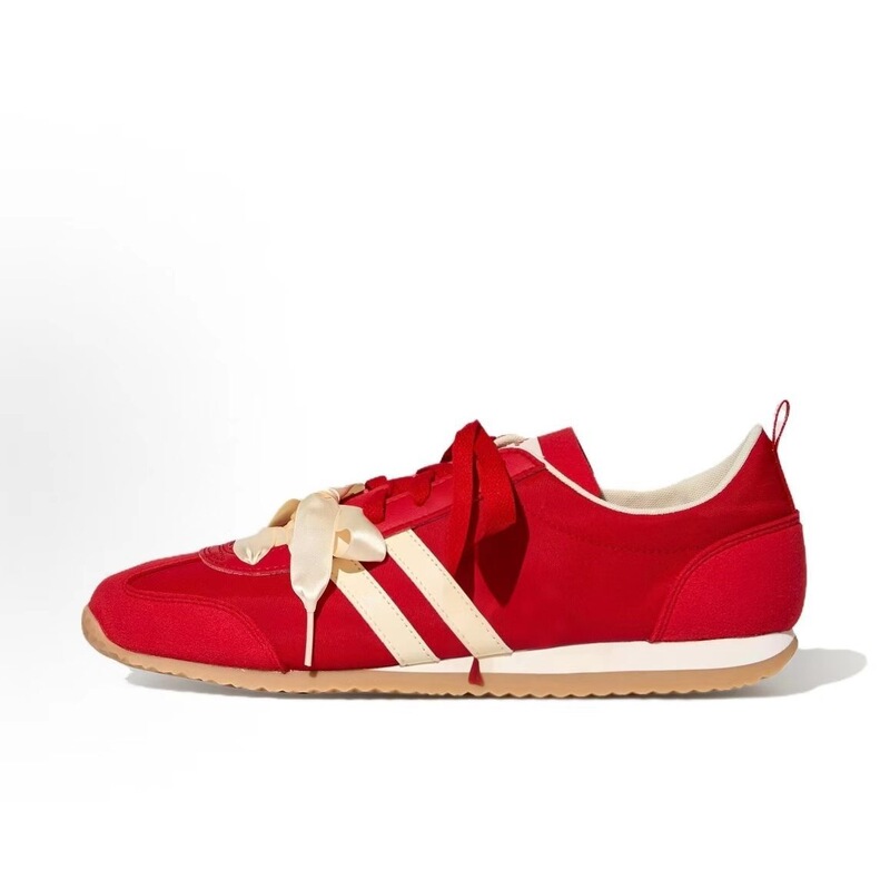 Putian Shoes High-Quality Retro Color-Blocking T-Toe German Training Shoes Women's Lace-Up White Sneakers Versatile Flat Casual Sneakers