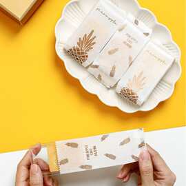 烘焙台湾手工凤梨酥凤凰酥伴手礼烫金高档一次性机封绵纸包装袋子