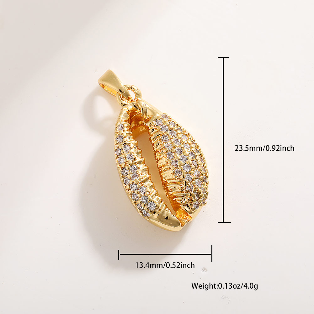 2g Weight Pendant Jewelry Making Type DIY Jewelry Accessories Classification 1 Piece Quantity Copper Material Scallop, Starfish, Conch Pattern All Seasons Season Plating Design Retro, Classic Style Style 1 Piece Copper Scallop Starfish Conch Pendant DIY Jewelry Accessories 24