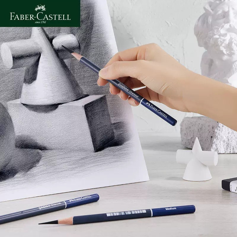 Faber-Jia Blue Series Lanhui Goldfaber bosquejo lápiz de carbón herramienta de bosquejo especial para estudiantes de arte traje pluma de carbono