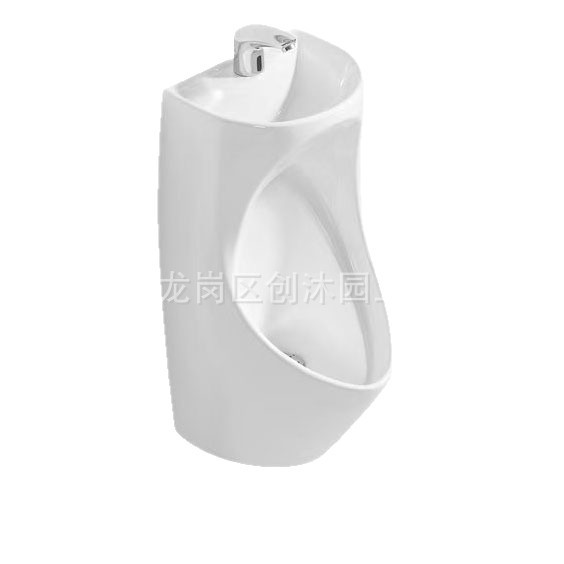 Urinario de Pared Dos en Uno 2 en 1 de Cerámica con Lavamanos Integrado image 6