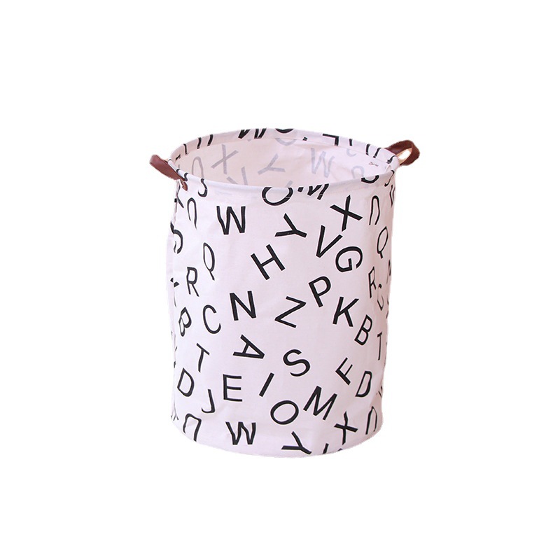 Cartoon plegable tela tela algodón y cáñamo barril de almacenamiento juguetes para animales impermeables cesto de ropa doméstica ropa sucia cesto