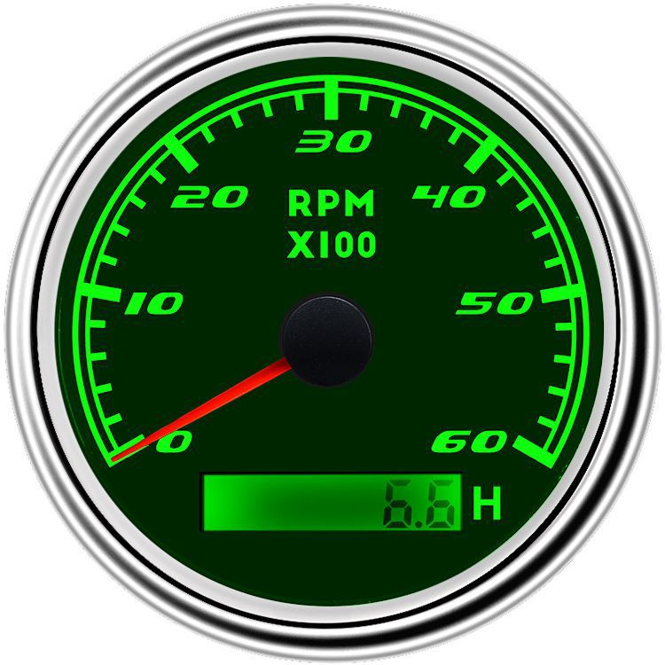 Fādiànjī 85mm Tachometer Colorful Backlight Generator Engine Gauge (tachometer) - 0-3000-rpm-black-dial