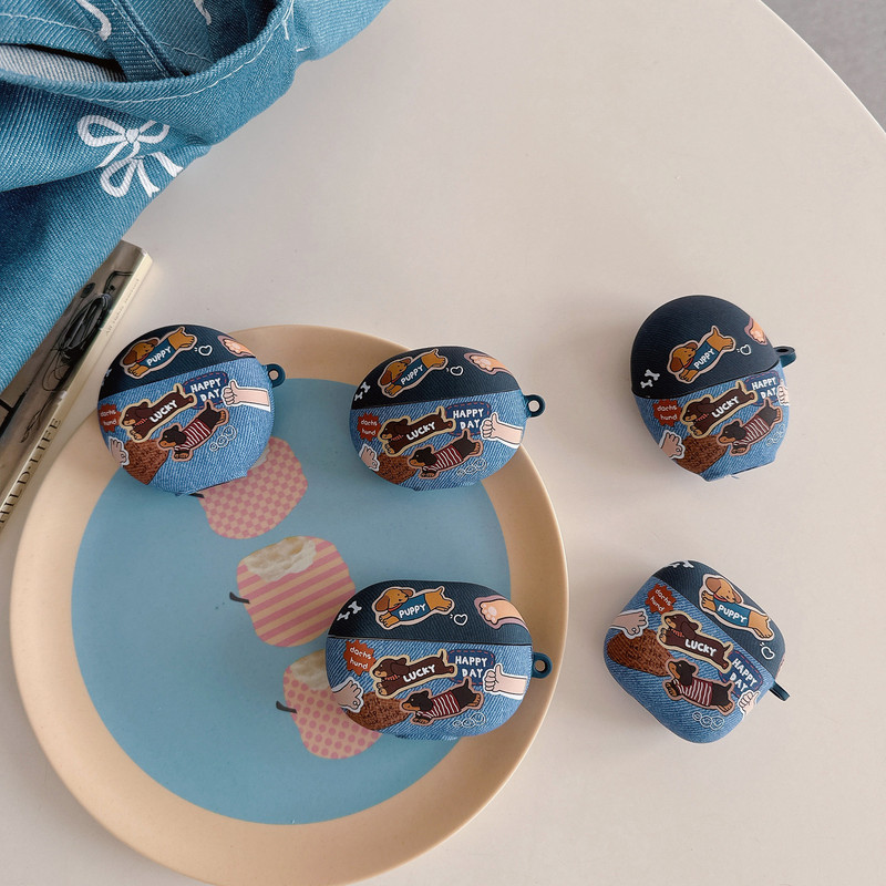 For Huawei Freebuds 5i/6i Headset FreeBuds4e/5 Top Edition Denim Dog Clip Protective Cover