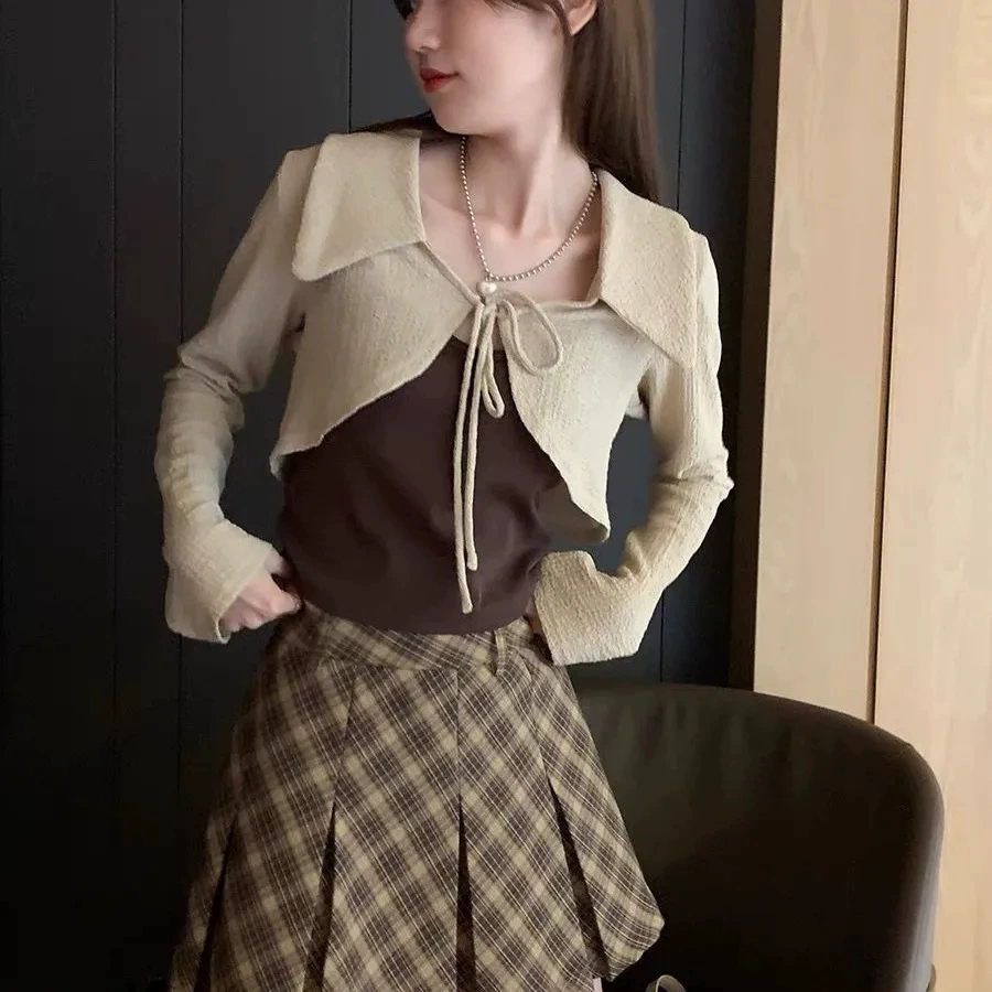Короткая кардиган-кофта без рукавов, куртка от солнца на лето, стиль Chanel, лёгкая, универсальный размер