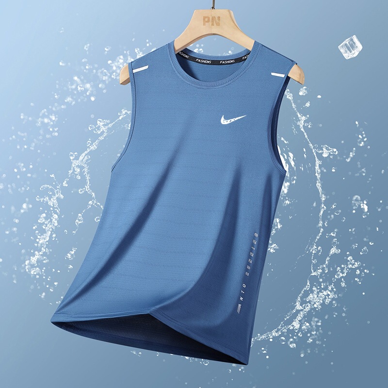 2026 New Summer T-Shirt for Men, Ice Silk Quick-Dry Sleeveless T-Shirt, Men's Ice Silk Quick-Dry