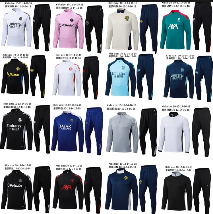 2526 Real Madrid Paris Football Training Suit Arsenal Barcelona Chelsea Ac Inter Portugal Children's Set 2526 Real Madrid Paris Football Training Suit Arsenal Barcelona Chelsea Ac Inter Portugal Children's Set