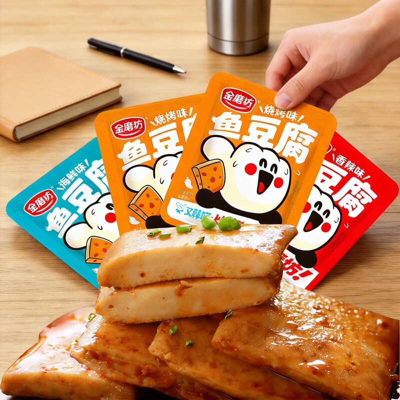 Jinmofang Fish Tofu 50 Packs Individually Packaged Spicy Snacks Dormitory Snacks Wholesale Delivery Tofu