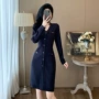 长袖修身显瘦气质连衣裙