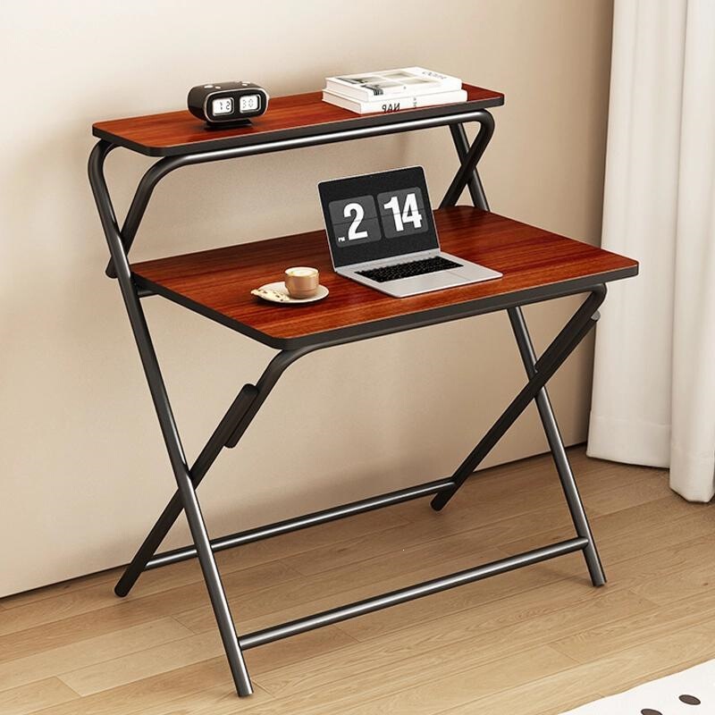 Computer Desk, Foldableable Simple Desk, Home Office Desk, Bedroom Study Desk, Dormitory Installation-Free Small Table