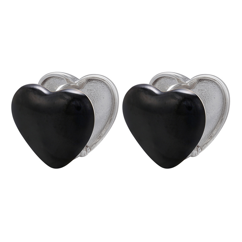 Fashion Heart Shape Brass Plating Ear Studs 1 Pair