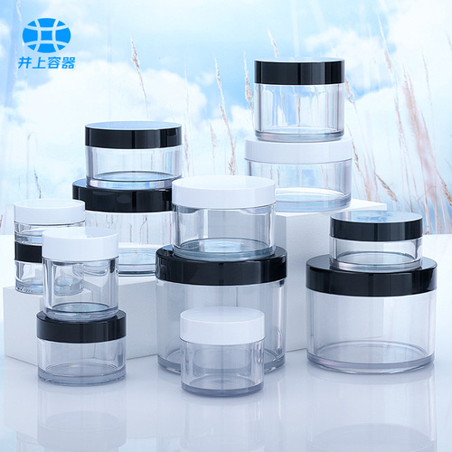 Pet plastic bottles for injection molding with thick walls, series of Ito Shokuhou, cosmetic eye creams, face creams, skincare products, and refill bottles