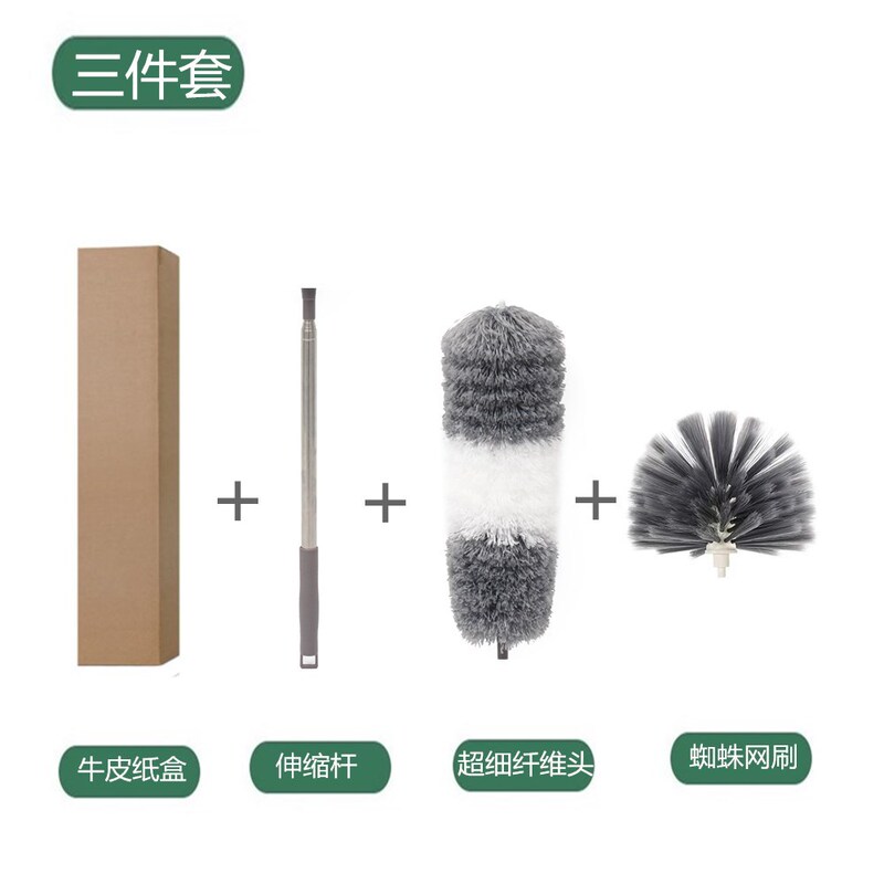 Cross-border Explosions One Multi-head Chenille Microfiber Chicken Feather Lengthened Dust Duster Duster Ceiling Sweeping Dust Brush